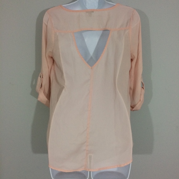 Charlotte Russe Womens S Pink Rhinestone Blouse - Picture 4 of 7